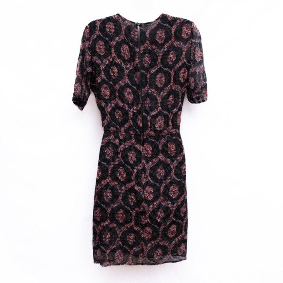 ISABEL MARANT Dress Women 38/6 Talia Twist Front Silk Draped Half Button Up Back - Picture 6 of 13